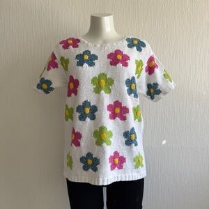Vintage Floral Novelty Print Sweater